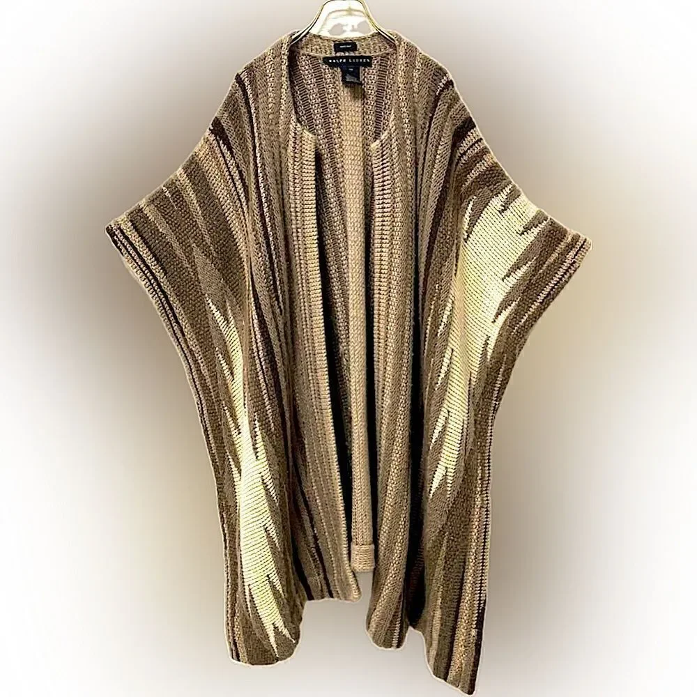 Ralph Lauren Black Label Cashmere Serape Ruana - Picture 11 of 16